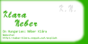 klara neber business card