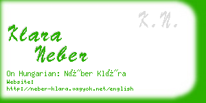 klara neber business card
